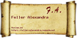 Feller Alexandra névjegykártya